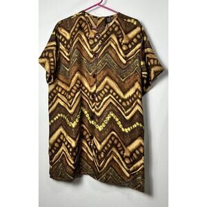 Vintage Fleurs By Elegant Additions Women’s Multicolor Tunic Top Belt Free Size